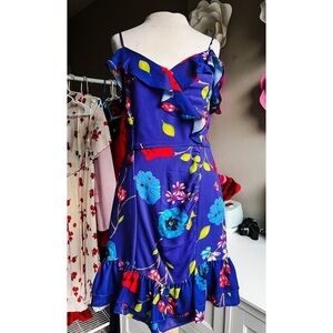 PARKER Womens Erica A-line Ruffles Dress